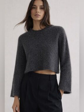 BABATON MOHAIR BLEND CROPPED SWEATER